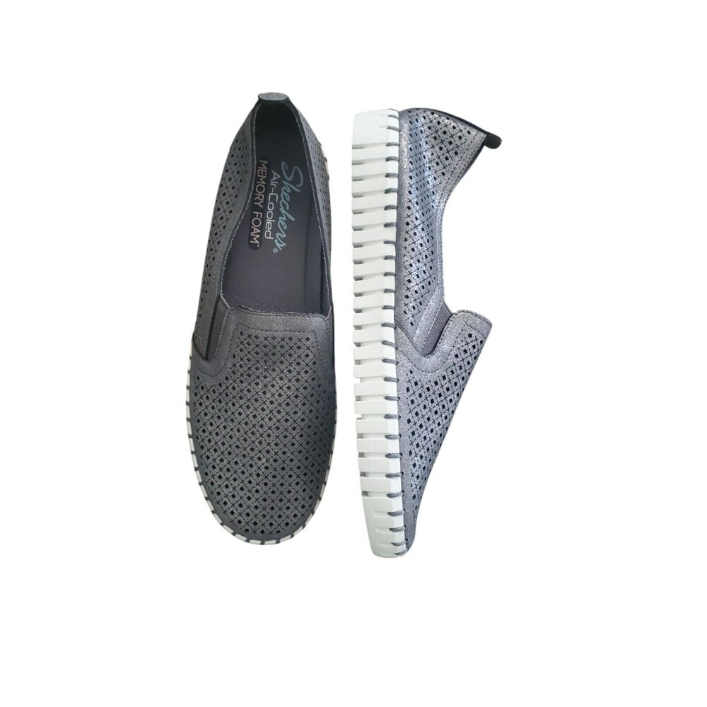 Skechers Women's Sepulveda Blvd a La Mode Slip On Shoes In Gunmetal Sz 7.5